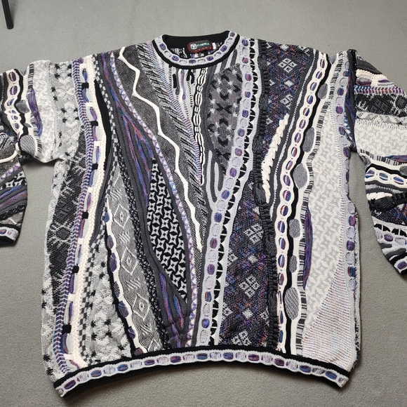 Vintage Tundra Sweater Coogi Style Knit Sweater 2XLT 90s - Picture 2 of 14